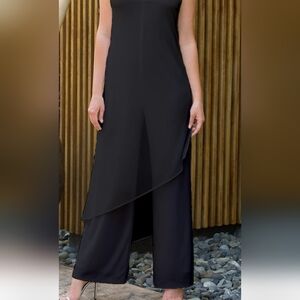 Frank Lyman Design Black Layered Jumpsuit